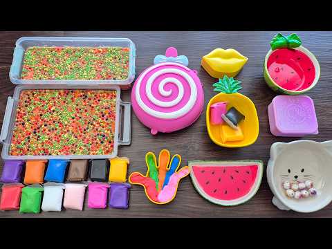 Super Satisfying Old Slime Mixing with Clay