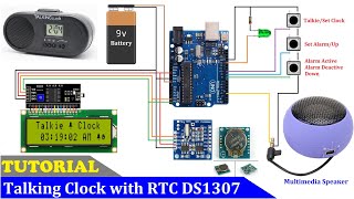 How to make Talking Clock using RTC DS1307 and Arduino | Arduino Talking Clock with Alarm screenshot 2