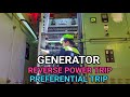 Generator preferential and reverse power trip  marine electrician