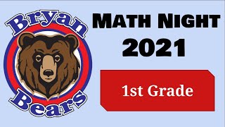 First Grade Math Night 2021