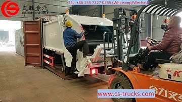 Factory sale ISUZU garbage compactor trucks shipping by Container