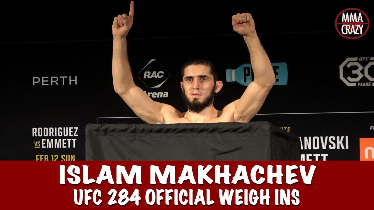 UFC 284 Official Weigh Ins Islam Makhachev makes weight YouTube