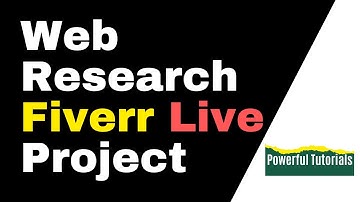 Fiverr Web Research Live Project