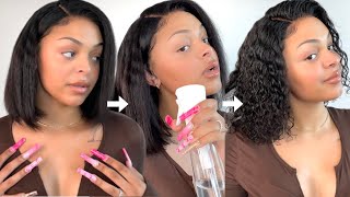 THE “WET LOOK” 💦 | Straight to Curly in mins!!Wet and Wavy Hair ft. XRSBEAUTYHAIR