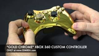 "Gold Chrome" Xbox 360 Custom Controller by Gimika.com