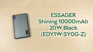 Розпаковка ESSAGER Shining 10000mAh 20W Magsafe/PD/QC3.0 Black (EDY1W-SY0G-Z)