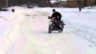 Simson S50 drift fun on snow