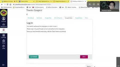 Authorizing Google Drive on Canvas