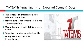 Fleet Maintenance Software TATEMS Attachments Tab