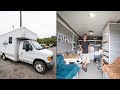 DIY U-Haul Turned Tiny Home — Closet, Office & Cozy Living Space