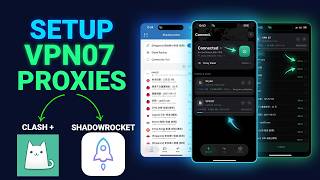 ضبط إعدادات بروكسي وعُقد VPN07 على Shadowrocket و Clash Plus screenshot 1