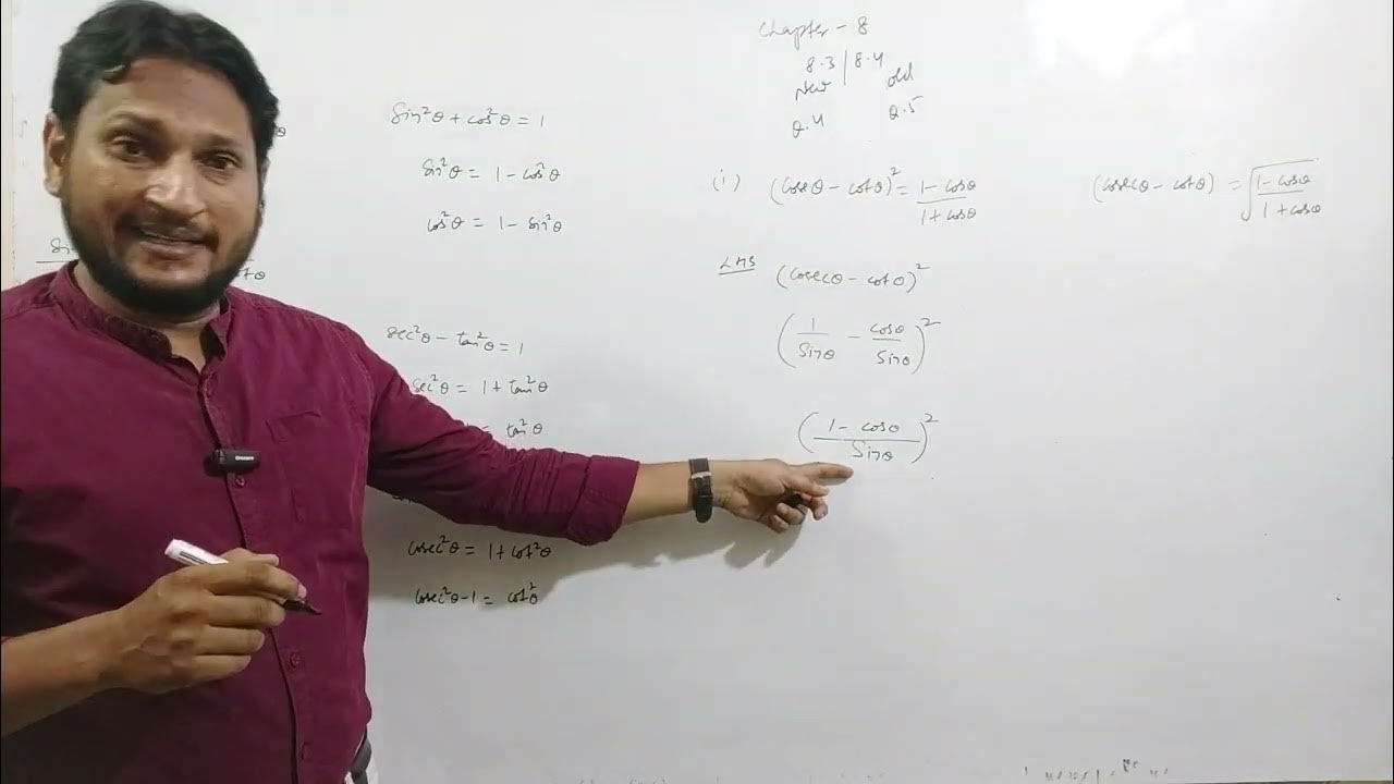 Class 10 exercise 8 3 new book 8 4 old book trigonometry question