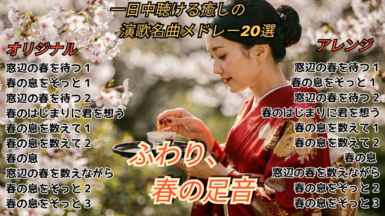 ふわり、春の足音 #演歌 #dj #懐メロ #哀愁 #昭和歌謡カバー #歌ってみた #歌ってみた #歌下手 #90年代名曲100選