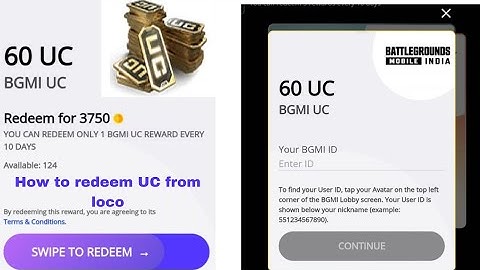 How to get free UC from loco app how to redeem uc from loco app