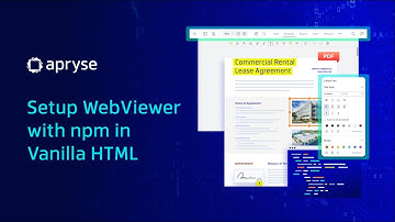 Setup WebViewer with npm in Vanilla HTML (No Framework Needed) | Apryse