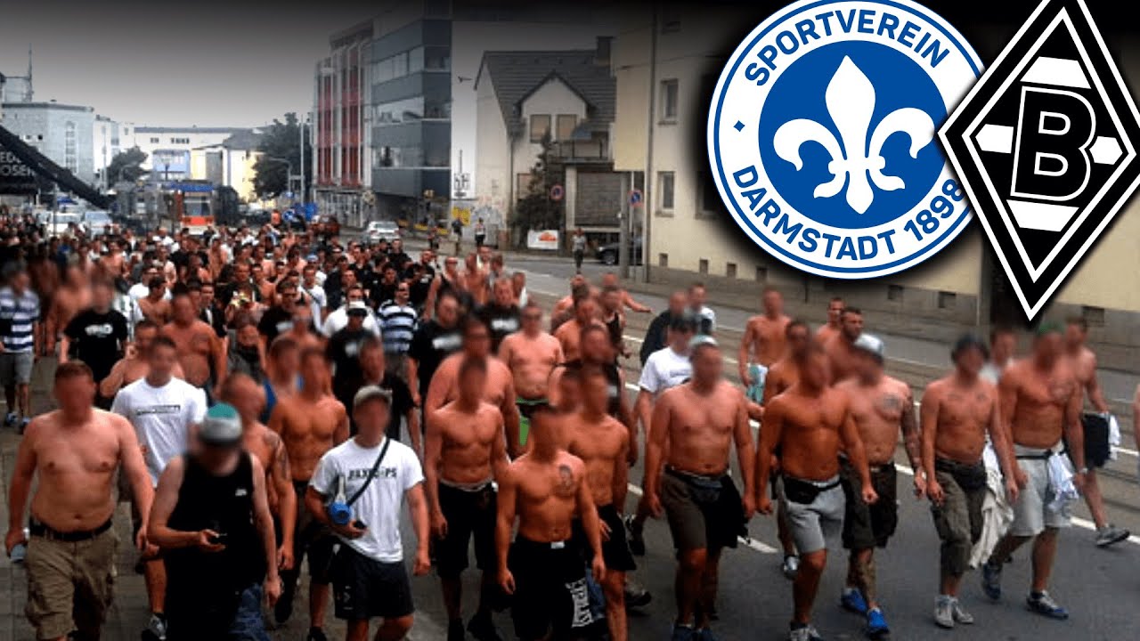 Ein sonniges Kräftemessen vor dem Böllenfalltor... (Darmstadt - Gladbach)