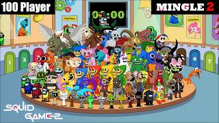 Mingle But With 100 Players! 😱 Poppy Playtime, Digital Circus | Squid Game 2 Parody Animation screenshot 5