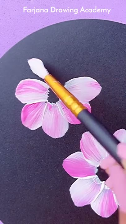 Easy Acrylic Painting for Beginners | How to paint Flowers || Painting Tutorials #Satisfying