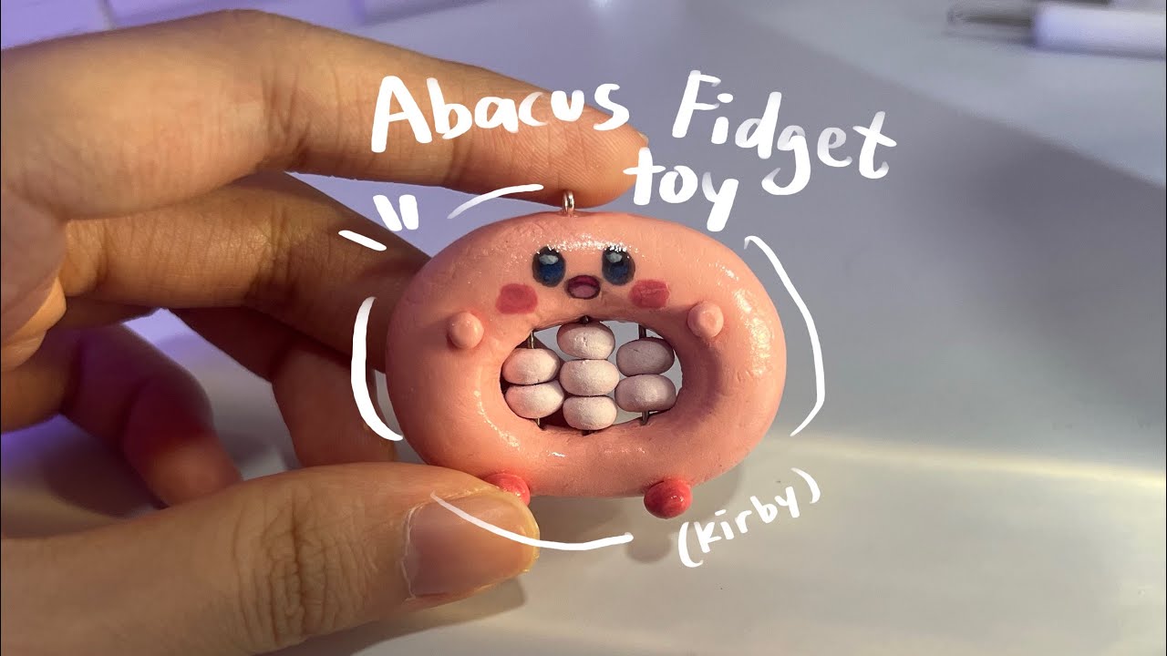 Abacus fidget toy!?? | Tutorial how i make Kirby abacus fidget with air dry clay