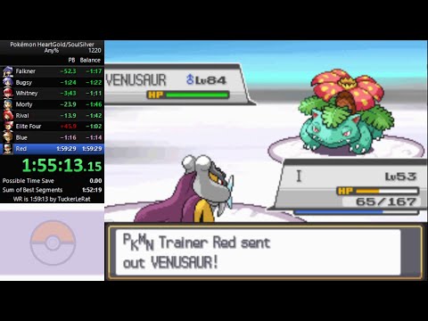 Pokemon Heart Gold Any Speedrun In 1 57 22 Current World Record 