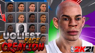*NEW* BEST FACE CREATION IN NBA 2K21 l UGLIEST FACE CREATION IN NBA2K21!!!