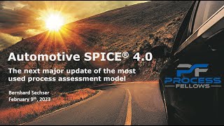 Process Fellows Webinar "Automotive SPICE® 4.0 - The next major update", 2023-02-09, English screenshot 2