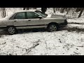 Audi 100 Quattro утёрла нос внедорожникам на замерзшем подъёме !!