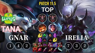 JAG TaNa Gnar vs Irelia Top - KR Patch 11.5