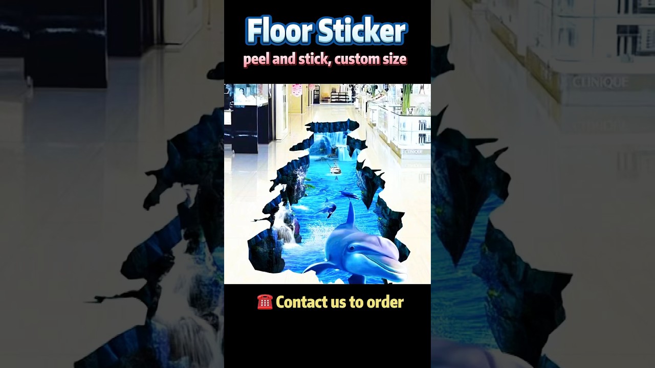 3d floor stickers, very realistic! 