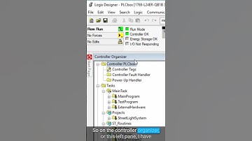 Dive into PLC Programming: Exploring the Controller Organizer  #industrialautomation #plc #rockwell