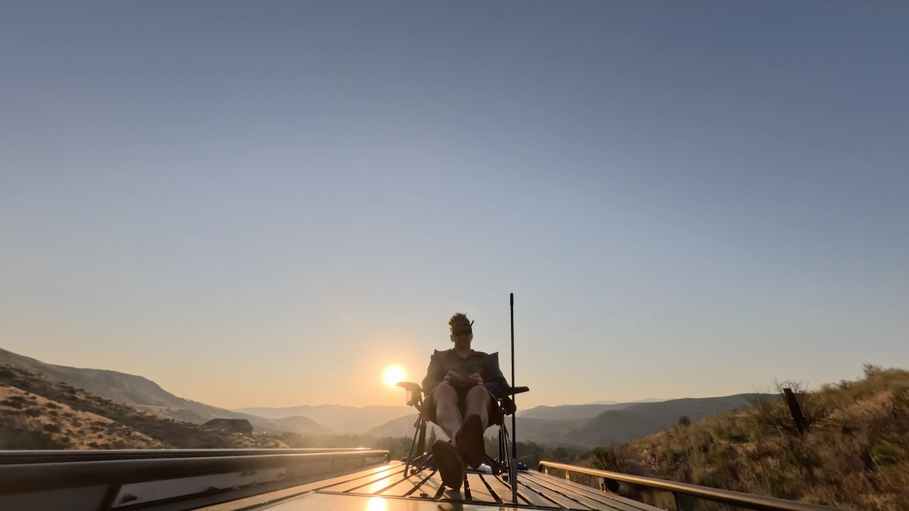 Morning light FPV drone flight