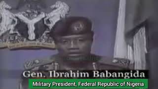 General Ibrahim Babangida's Coup Speech August 27, 1985