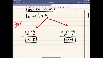 Algebra 1: Lesson 4-: Absolute Value Equations