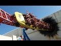 Superman escape roller coaster front seat pov warner bros movie world australia