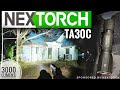 Nextorch ta30c max 3000 lumens onestep strobe tactical flashlight 390 meters beam distance