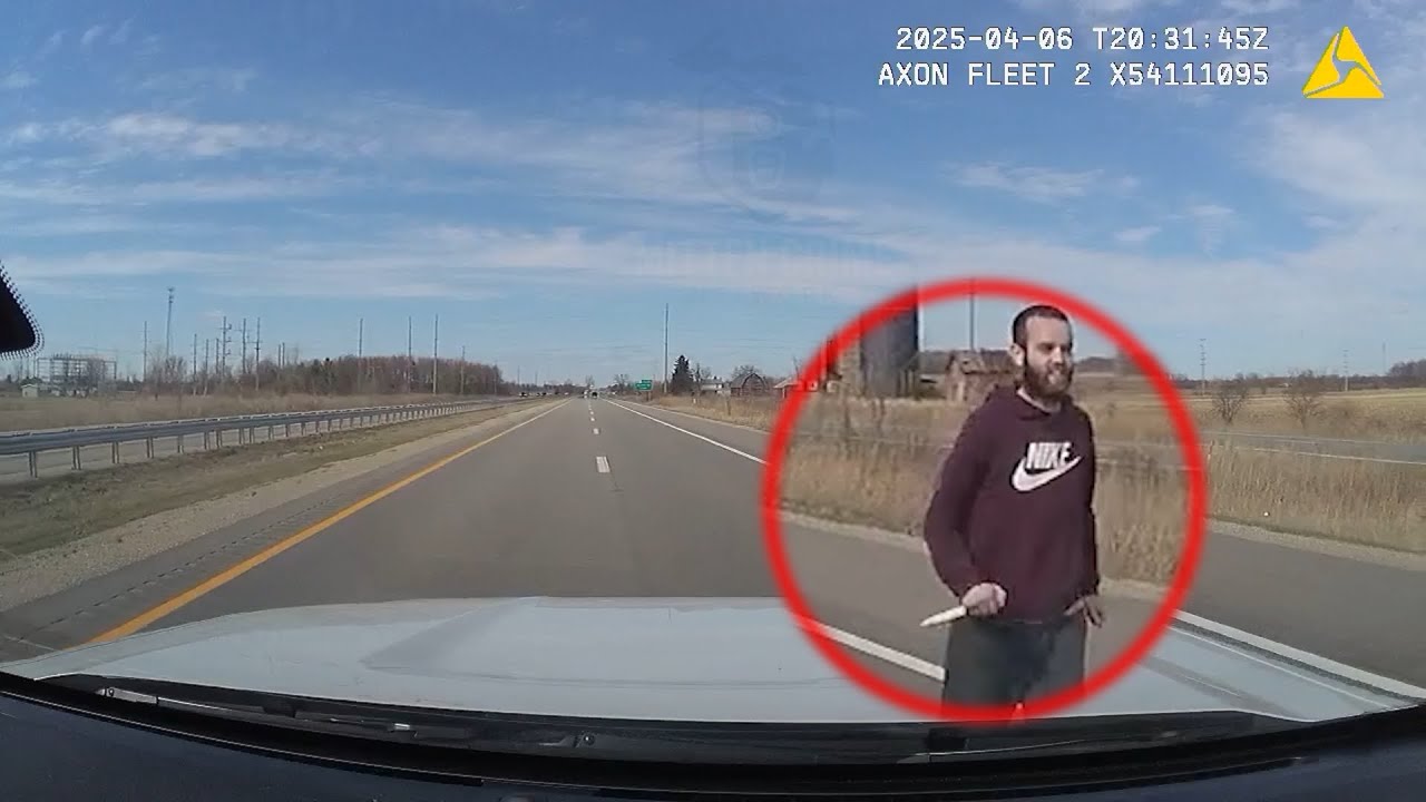 Knife-Wielding Suspect Charges Police