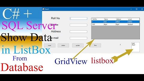 How to Link ListBox with Database and show values in TextBox if Select ListBox in C#.NET?