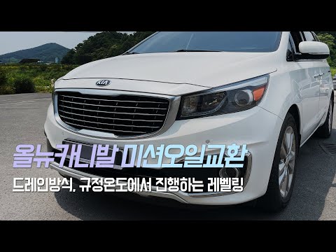 올뉴카니발 파워텍 6단 미션오일교환 - 드레인방식, 정확한 미션오일레벨링
