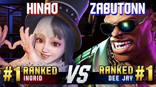 SF6 ▰ HINAO (#1 Ranked Ingrid) vs ZABUTONN (#1 Ranked Dee Jay) ▰ High Level Gameplay