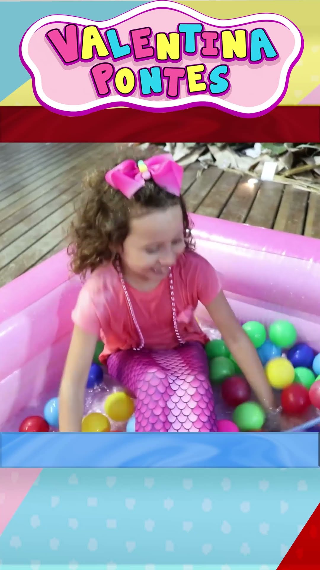 Valentina pretend play mermaid