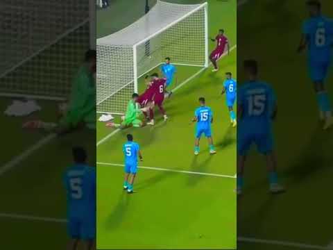 خطأ كاريتي من حارس الهند مباراة قطر و الهند