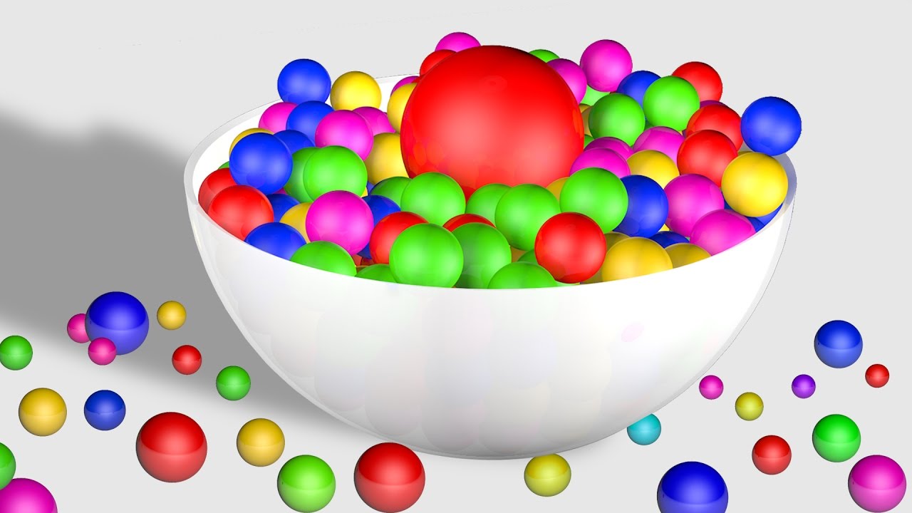 Learn Colors with Colorful 3D Color Balls Preschool Learning Videos