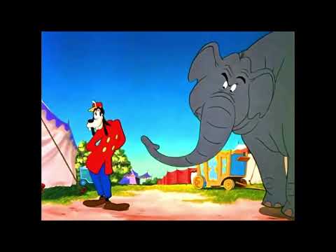 (Original Print) Dolores The Elephant Is Looking For Peanut On Top Of Goofy’s Head For 1 Minute!