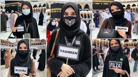 Girl Name on Card in the front of Makkah | girl ai photo editing | bing image creator #hajjmubarak