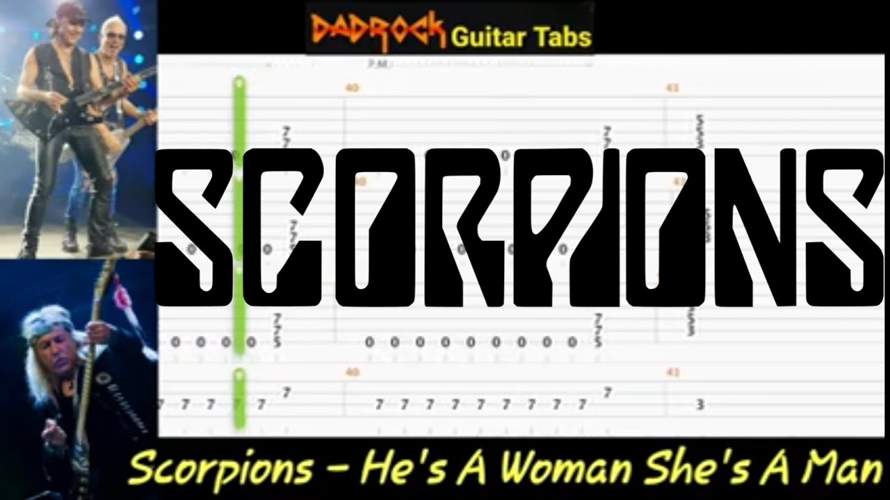 He's A Woman She's A Man Scorpions Guitar + Bass TABS Lesson YouTube
