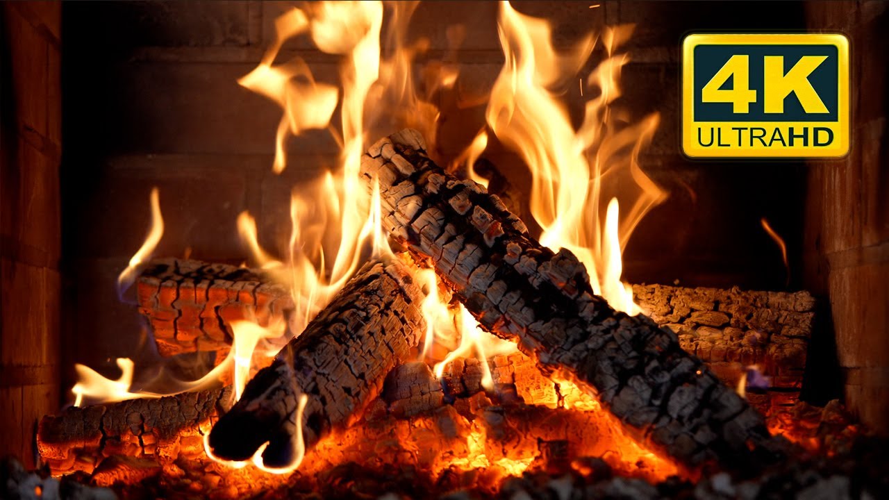 🔥 Cozy Fireplace 4K (12 HOURS). Relaxing Fireplace with Crackling Fire Sounds. Fireplace Burning 4K