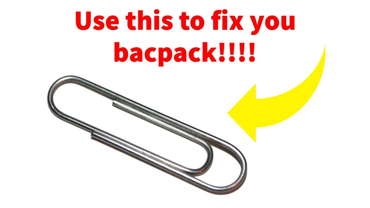 How To fix any backpack zipper with a paper clip!!!! YouTube