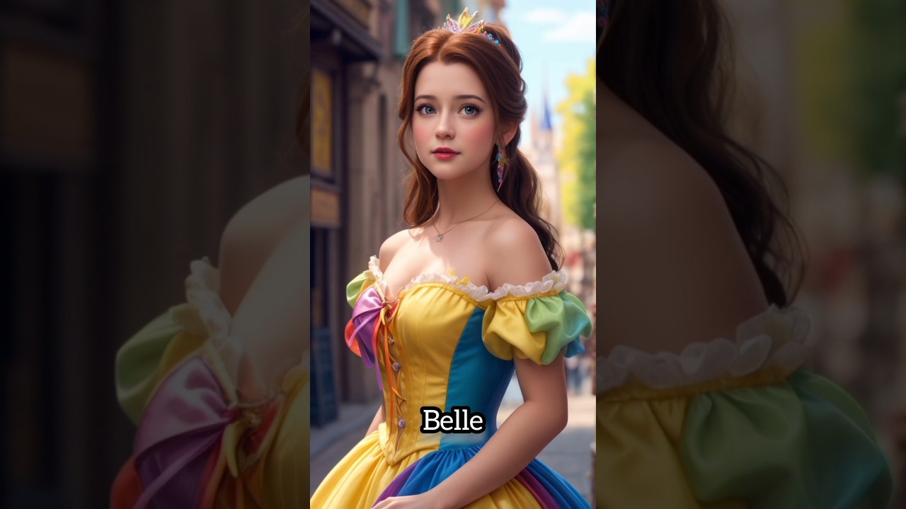 princess wearing Rainbow dress👸