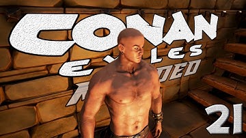 PILLARS, BEAMS, AND PITS! Pt3 The Dungeon | Conan Exiles Modded Multiplayer Gameplay S2E21