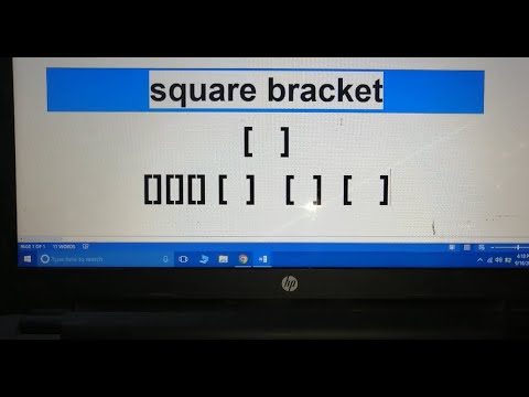 how to type square brackets in laptop !! windows 10 me square brackets ...
